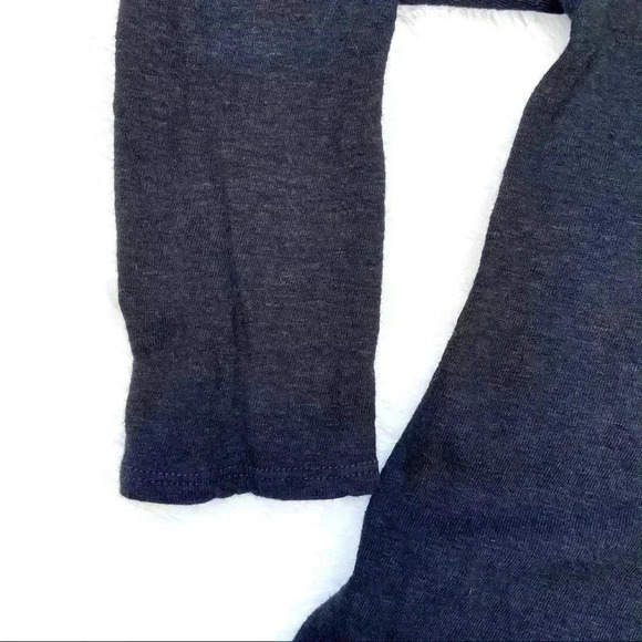 Lucky Brand Mixed Media Linen Blend V-Neck Sheer Hem Henley Blouse Size S - Picture 7 of 14